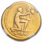 Roman Gold Aureus Domitian (81-96 AD) Fine NGC 5/4 (RIC 959)