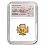 Roman Gold Aureus Domitian (81-96 AD) Fine NGC 5/4 (RIC 959)