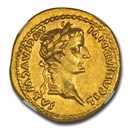 Roman Gold Aureus Emp. Tiberius (14-37 AD) AU NGC (Tribute Penny)