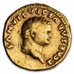 Roman Gold Aureus Emperor Titus (79-81 AD) Ch F (RIC II 973)