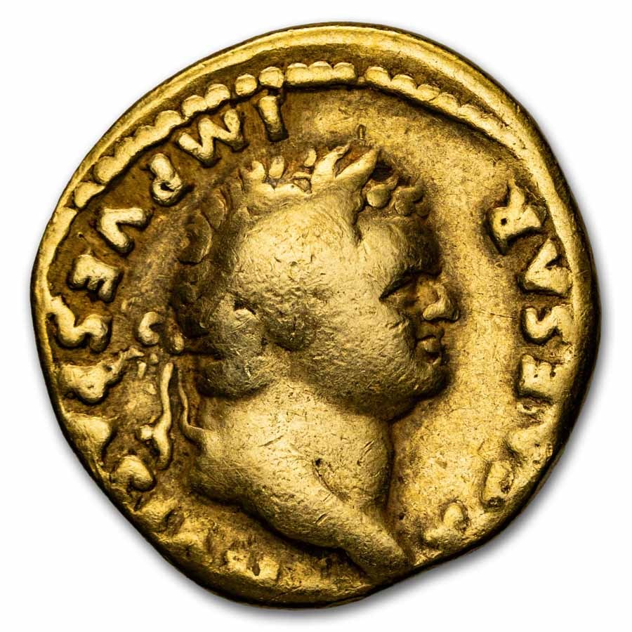 Buy 79-81 AD Roman Gold Aureus Titus Fine (RIC 782) | APMEX