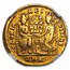 Roman Gold Solidus Emp. Constantius II (337-361 AD) Fine NGC