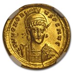 Roman Gold Solidus Emperor Honorius (393-423 AD) MS NGC