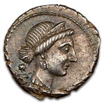 Roman Imp. AR Denarius Julius Caesar (44 BC) Ch AU NGC (Cr-468/1)