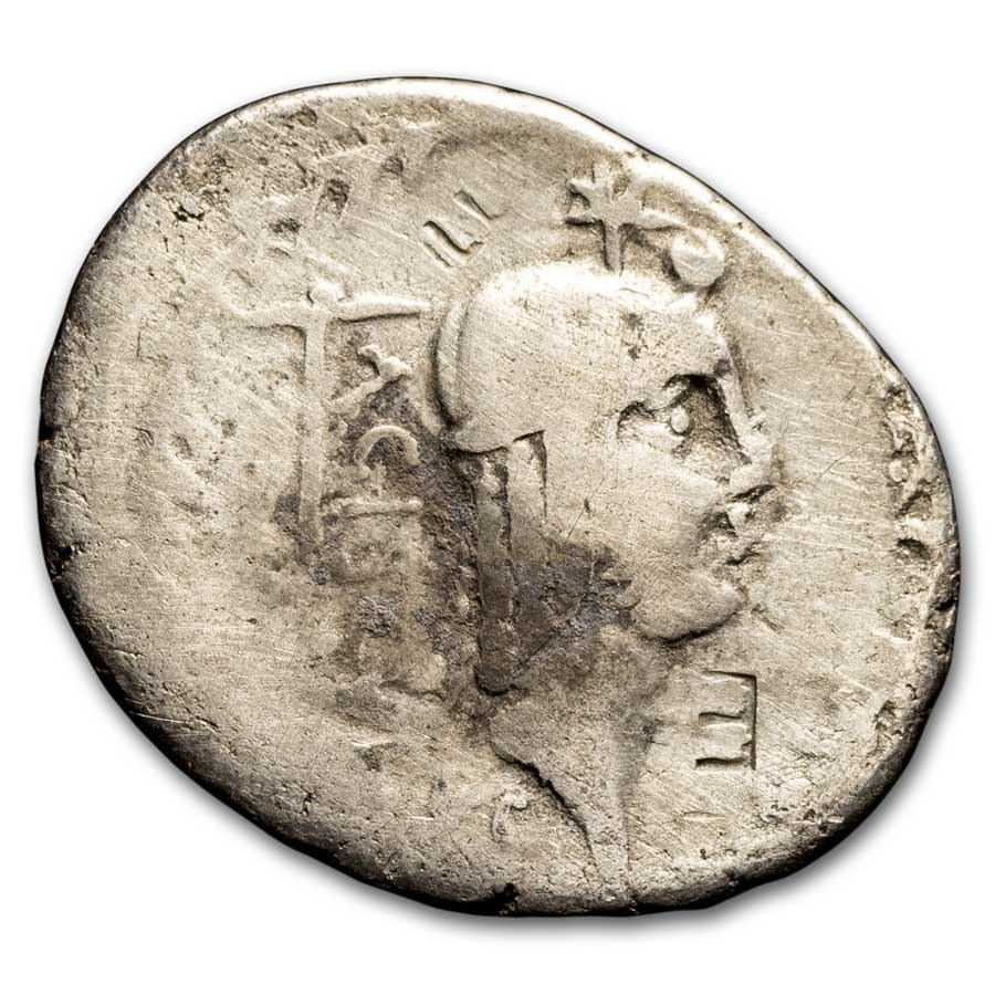 Roman Imperatorial AR Denarius L. Val Acis. 48 BC Fine Cr-474/2b