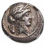 Roman Imperatorial AR Denarius P. Clod 42 BC Ch VF NGC