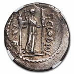 Roman Imperatorial AR Denarius P. Clod 42 BC Ch VF NGC