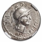Roman Imperatorial AR Denarius Pompey Jr 45 BC AU NGC (Cr-469/1a)