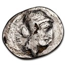 Roman Imperatorial AR Plated Denarius Brutus (54 BC) Ch Fine NGC