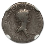 Roman Imperatorial Cleopatra VII & M. Antony AR Denarius Ch F NGC