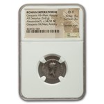 Roman Imperatorial Cleopatra VII & M. Antony AR Denarius Ch F NGC