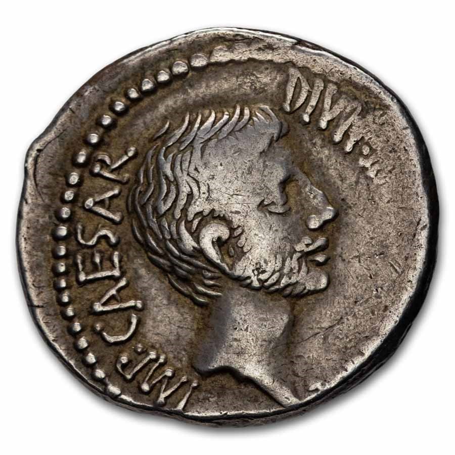 Roman Imperatorial Denarius Octavian (37 BC) VF (Cr-538/1)