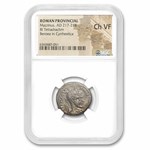 Roman Provincial AR Tetradrachm Macrinus (217-218 AD) Ch VF NGC