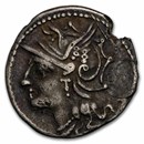 Roman Rep. AR Denarius L. Saturninus (104 BC) Ch Fine (Cr-317/3b)