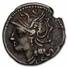 Roman Rep. AR Denarius L. Saturninus (104 BC) Ch Fine (Cr-317/3b)