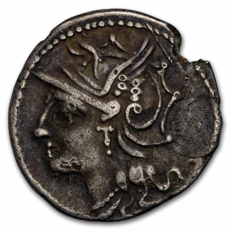 Roman Rep. AR Denarius L. Saturninus (104 BC) Ch Fine (Cr-317/3b)
