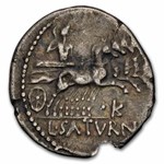 Roman Rep. AR Denarius L. Saturninus (104 BC) Ch Fine (Cr-317/3b)