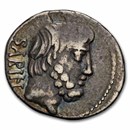 Roman Rep AR Denarius L. Titurius Sabinus (89 BC) XF (Cr-344/3)