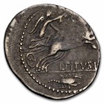Roman Rep AR Denarius L. Titurius Sabinus (89 BC) XF (Cr-344/3)
