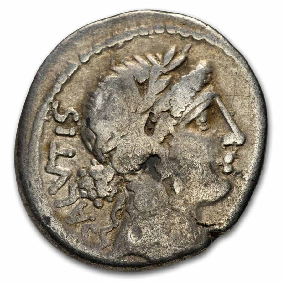Roman Rep. AR Denarius Man. Ac. Glabrio (49 BC) Fine Cr-442/1a