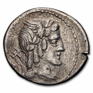 Buy 85 BC Roman Denarius Julius Bursio VF (Cr-352/1a) | APMEX