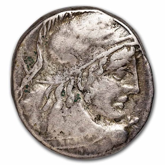 Roman Rep. Silver Denarius Cn. Len. Clodianus (88 BC) VF Cr-345/1 Roman Rep. Silver Denarius Cn. Len. Clodianus (88 BC) VF Cr-345/1