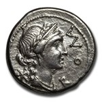 Roman Rep. Silver Denarius M. Aemelius (114-113 BC) VF (Cr-291/1)