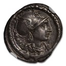 Roman Republic AR Denarius (113/2 BC) XF NGC (Crawford 295/1) Roman Republic AR Denarius (113/2 BC) XF NGC (Crawford 295/1)
