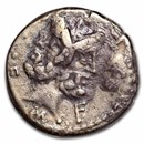 Roman Republic AR Denarius (120 BC) VF (Janus Brockage)