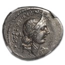 Roman Republic AR Denarius (82-81 BC) Ch VF NGC (Cr-366/3b) Roman Republic AR Denarius (82-81 BC) Ch VF NGC (Cr-366/3b)