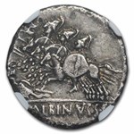 Roman Republic AR Denarius A.Albinus (96 BC) VF NGC (Cr-335/9)