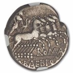 Roman Republic AR Denarius Baebius (137 BC) Ch F NGC (Cr-236/1)
