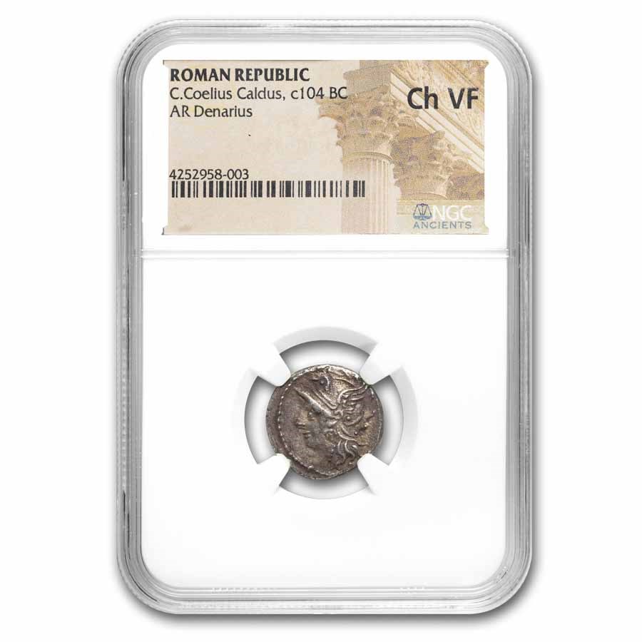 Roman Republic AR Denarius C Caldus (104 BC) Ch VF NGC (Cr-318/1)
