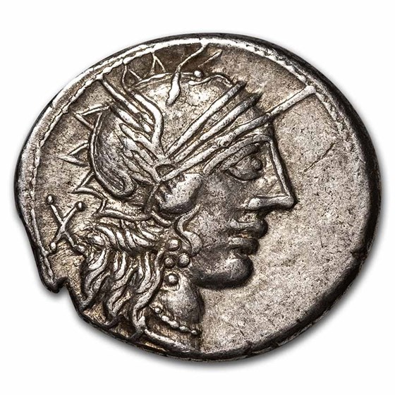 Roman Republic AR Denarius C Cato (123 BC) XF (Crawford 274/1) Roman Republic AR Denarius C Cato (123 BC) XF (Crawford 274/1)
