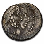 Roman Republic AR Denarius C. Censorinus (88 BC) XF (Cr-346/1)