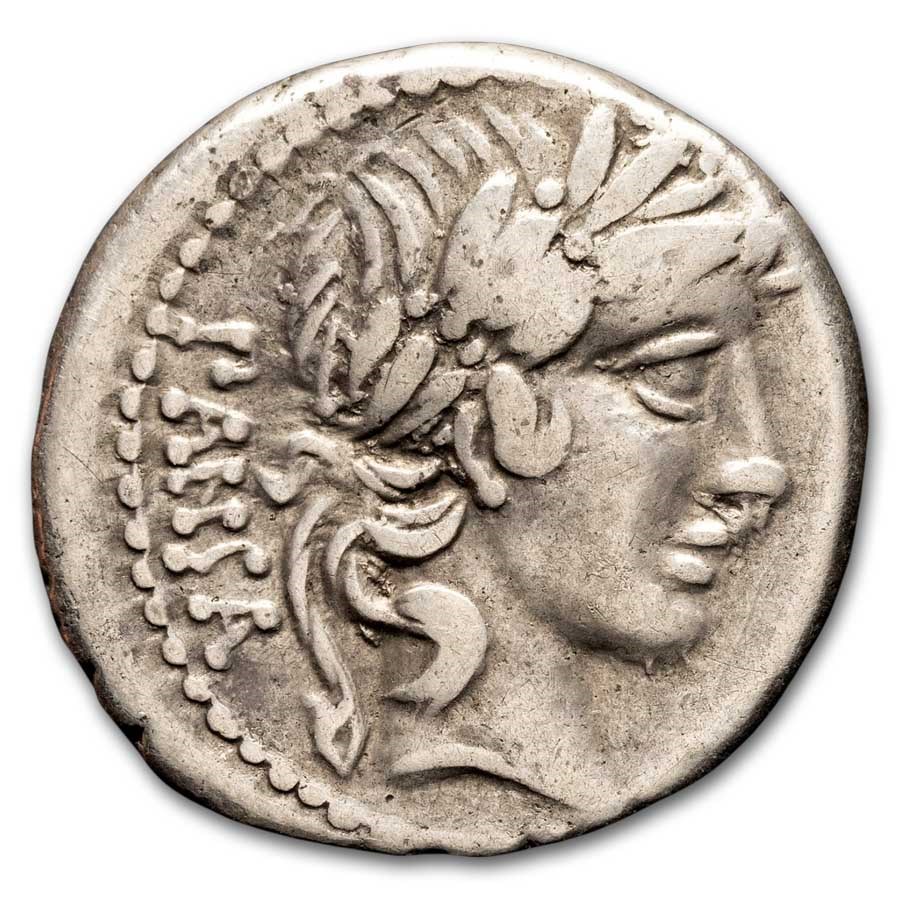 Roman Republic AR Denarius C. V. Pansa 90 BC XF (Crawford 342/5b)