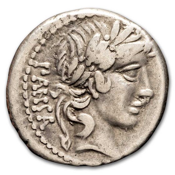 Roman Republic AR Denarius C. V. Pansa 90 BC XF (Crawford 342/5b) Roman Republic AR Denarius C. V. Pansa 90 BC XF (Crawford 342/5b)