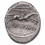 Roman Republic AR Denarius L.C. Piso Frugi (90 BC) VF (Cr-340/1)