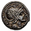 Roman Republic AR Denarius L. Flam Chi (109-108 BC) VF (Cr-302/1)