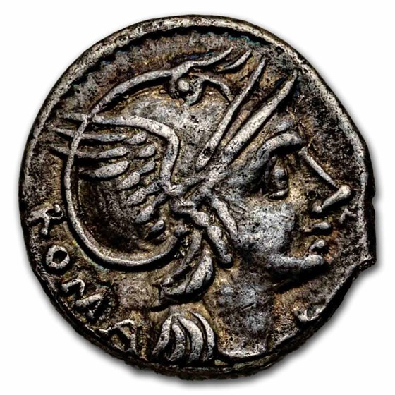 Roman Republic AR Denarius L. Flam Chi (109-108 BC) VF (Cr-302/1) Roman Republic AR Denarius L. Flam Chi (109-108 BC) VF (Cr-302/1)