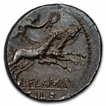 Roman Republic AR Denarius L.Flam. Chilo (109-8 BC) AU (Cr-302/1)