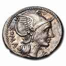 Roman Republic AR Denarius L.Flam. Chilo (c. 109/8 BC) XF