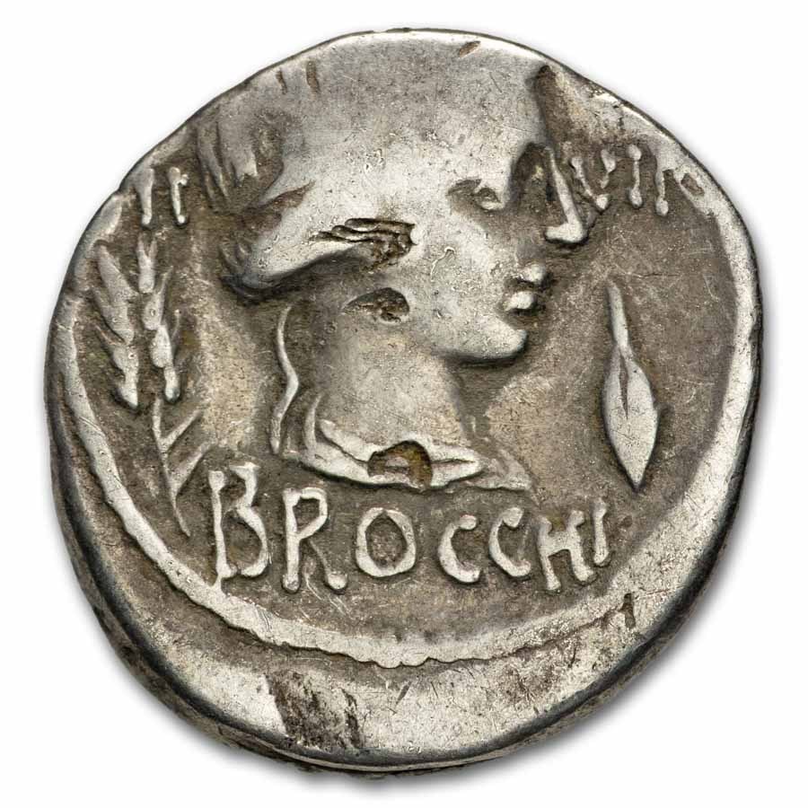 Buy 63 BC Roman Republic Silver Denarius Brocchus Fine | APMEX