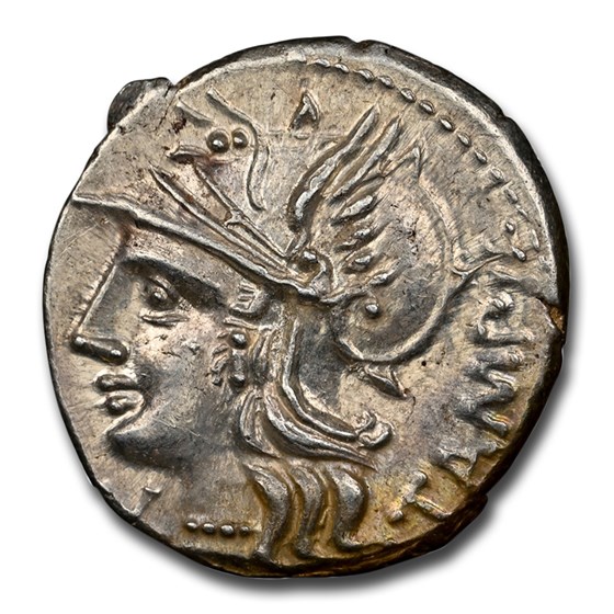 Roman Republic AR Denarius M Baebius Tamphilus (137 BC) MS NGC Roman Republic AR Denarius M Baebius Tamphilus (137 BC) MS NGC