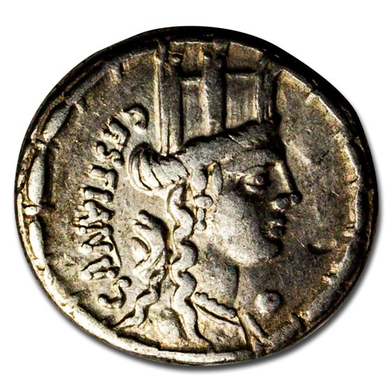 Roman Republic AR Denarius M. Cestianus (67 BC) Ch VF (Cr-409/2) Roman Republic AR Denarius M. Cestianus (67 BC) Ch VF (Cr-409/2)