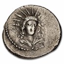 Roman Republic AR Denarius M. Longus (42 BC) VF (Cr-494/43a)