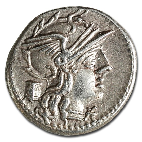 Roman Republic AR Denarius M. Marcius (134 BC) Ch XF (Cr-245/1) Roman Republic AR Denarius M. Marcius (134 BC) Ch XF (Cr-245/1)