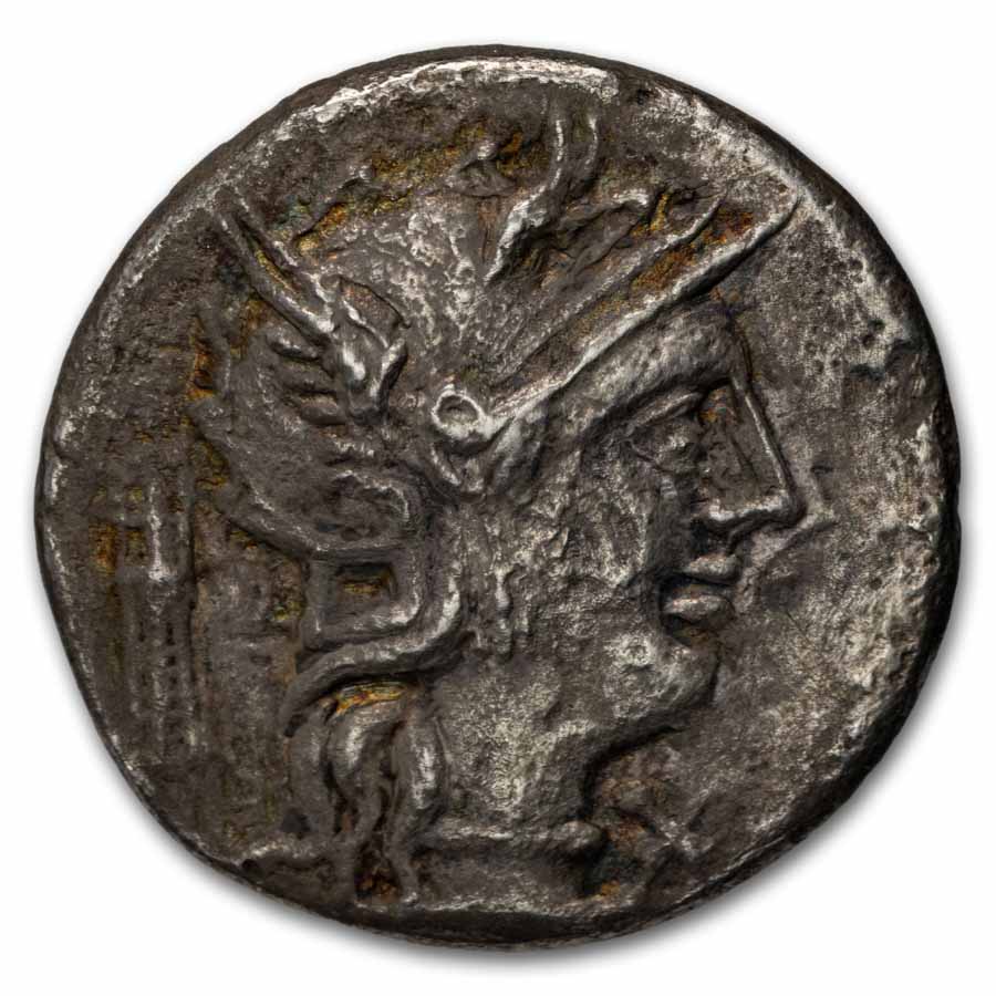 Roman Republic AR Denarius M. Opimius 131 BC, VF Cr-254/1