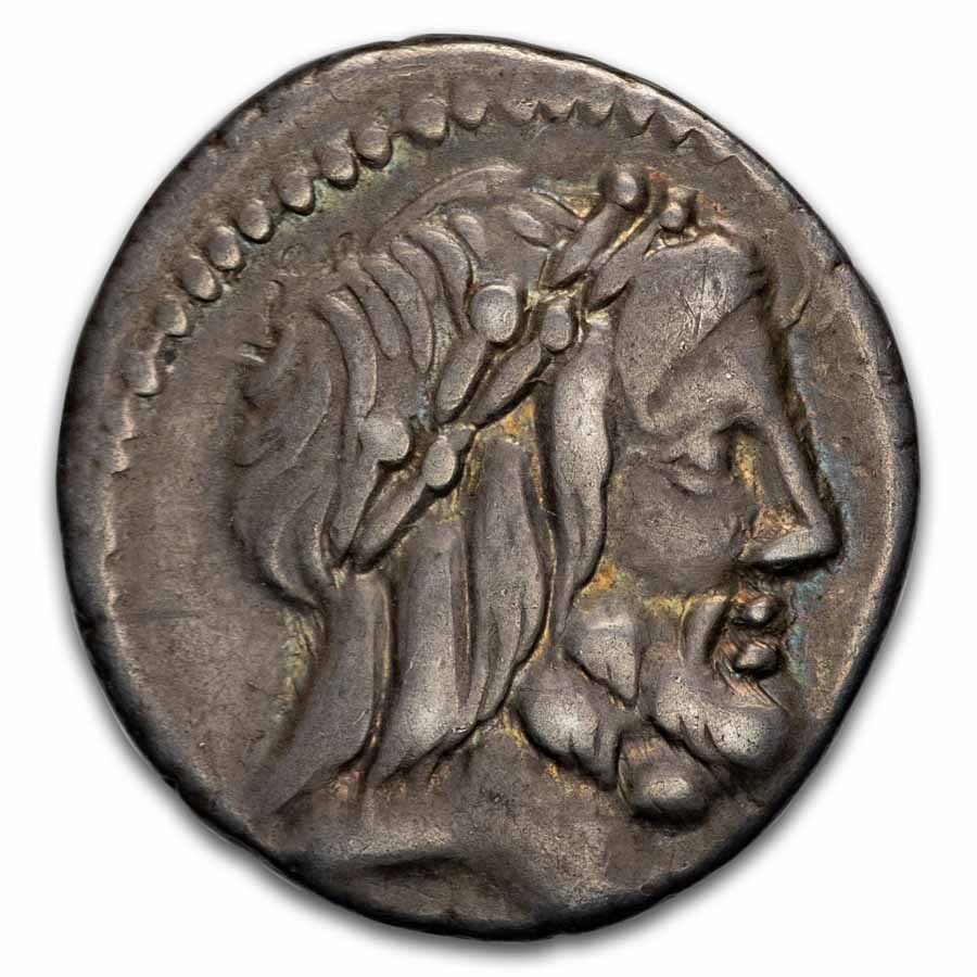 Roman Republic AR Denarius M. Volteius M.f. 75 BC Ch VF