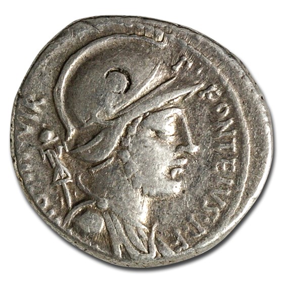 Roman Republic AR Denarius P. Capito (55 BC) Ch VF (Cr-429/1) Roman Republic AR Denarius P. Capito (55 BC) Ch VF (Cr-429/1)